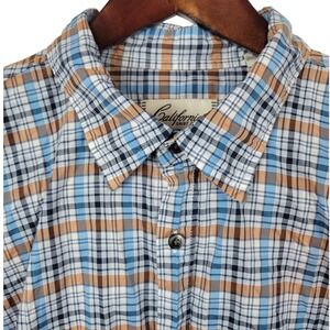 California Shirt Co 1976 Mens Plaid Long Sleeve Button Up Casual Shirt